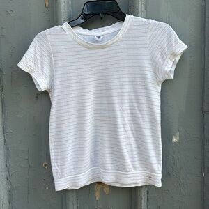 le petit bateau gold striped t shirt, size 12